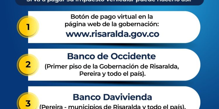 Pague su impuesto vehicular en 14 sedes del Banco de Occidente y Davivienda