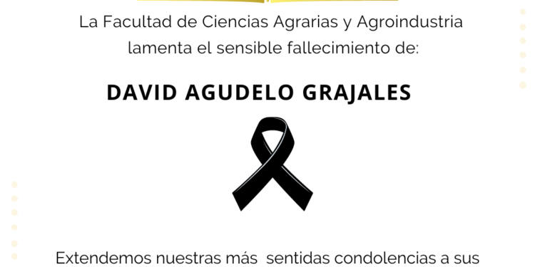 Mensaje de sensible fallecimiento