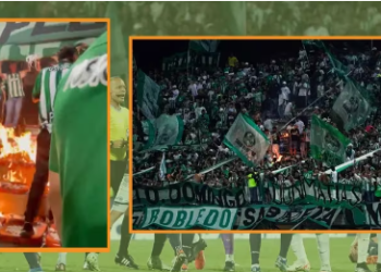 Hinchas de Atlético Nacional le prendieron fuego al Atanasio en pleno partido contra Millonarios