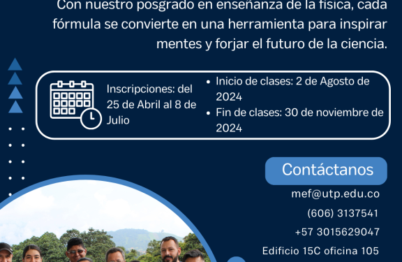 Inscríbase a la Maestría en Enseñanza de la Física