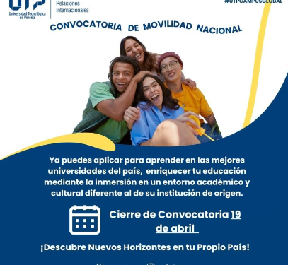 Desde el lunes 8 de abril inició la convocatoria de Movilidad Nacional.
