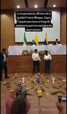 Francia Márquez desató nueva polémica: participó en un ritual en Popayán que fue calificado de “brujería”