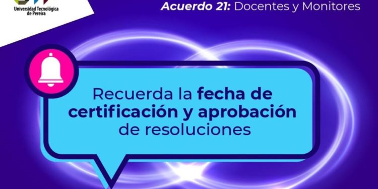 Fechas certificación de proyectos del Acuerdo 21.