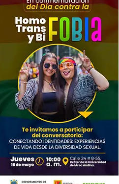 En conmemoración del día contra la homofobia, transfobia y bifobia, se realizará el conversatorio “conectando Identidades”