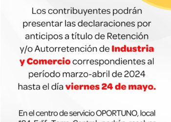 Alcaldía amplía plazo para declaración de Industria y Comercio 