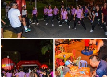 Toda una fiesta del deporte y la recreación, vivieron los habitantes de Llano Grande durante la Vía Activa Nocturna