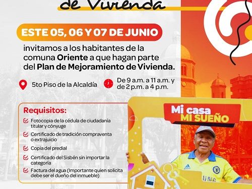 Postulaciones para mejoramientos de vivienda dirigidos a los habitantes de la comuna Oriente.
