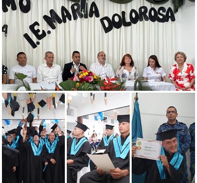 Un gran paso para enrutar sus vidas, dieron 18 privados de la libertad que se graduaron en la Cárcel La 40