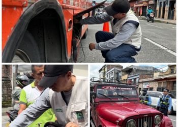 Operativo de control ambiental a los vehículos de transporte público