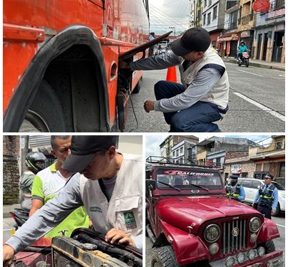 Operativo de control ambiental a los vehículos de transporte público
