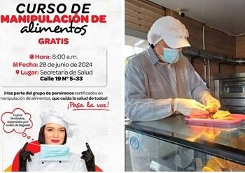 Este viernes se realizará curso especial de manipulación de alimentos de manera presencial