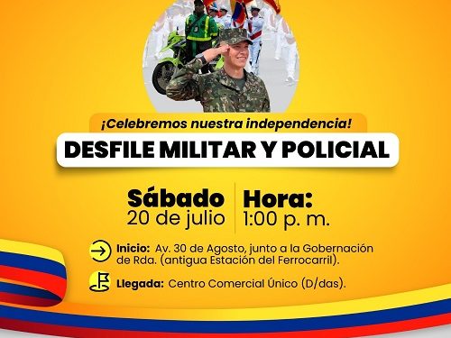 Gobernación invita a los risaraldenses a conmemorar los 214 años de la Independencia de Colombia