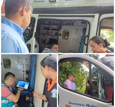 Secretaría de Salud verifica componente tecnológico de las ambulancias de Pereira