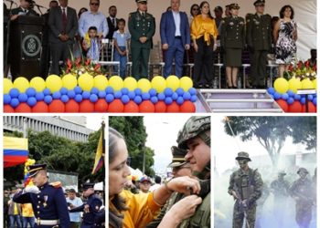 Cerca de 2.000 uniformados de las Fuerzas Militares y de Policía engalanaron las calles de Pereira y Dosquebradas