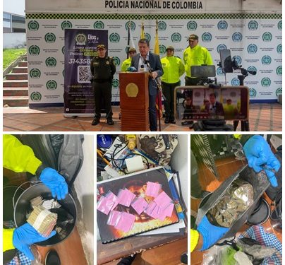 Policía capturó 7 personas e incautó armas de fuego y más de 9.000 dosis de cocaína, tusibí, bazuco y marihuana