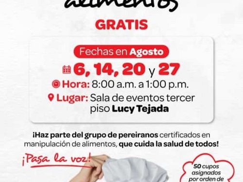 Secretaría de Salud ofrece excusas por cambio en fecha de curso de manipulación de alimentos, que generó confusión en algunos ciudadanos