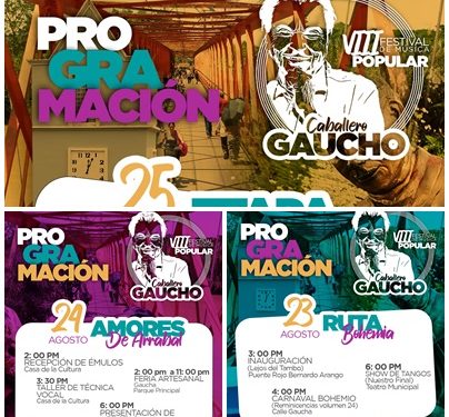 Llegó la edición del VIII Festival de Música Popular El Caballero Gaucho en La Virginia