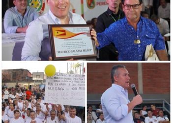 Comunidad de San Nicolás, demostró el reconocimiento por la labor del Alcalde Mauricio Salazar, dando el nombre del mandatario a la unidad deportiva
