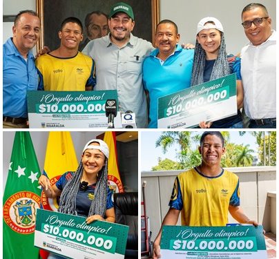 Deportistas olímpicos de Pereira recibieron incentivo económico por parte de la Gobernación de Risaralda