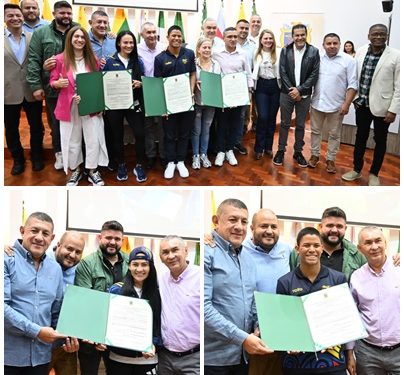 La Asamblea condecoró a deportistas olímpicos apoyados por la Gobernación de Risaralda