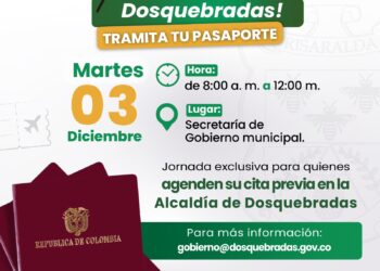 La última jornada descentralizada de pasaportes de este año será en Dosquebradas.
