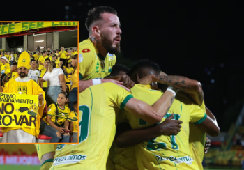 No solo los jugadores, esta fue la protesta de los hinchas del Bucaramanga: “Dimayor se llena los bolsillos robando al campeón”