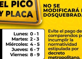 El Pico y Placa en Dosquebradas no se modificará por la temporada decembrina