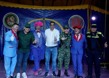El Ejército Nacional lleva sonrisas, seguridad y esperanza a Risaralda con el Circo Colombia