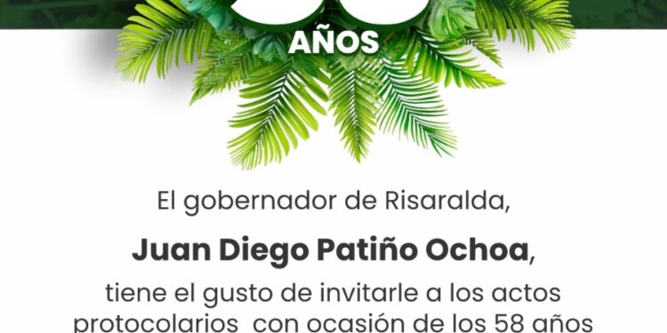 Con actos protocolarios se celebrarán los 58 años de Risaralda este 1 de febrero