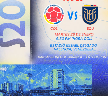Previa Colombia vs. Ecuador EN VIVO: fecha 2 del Sudamericano Sub-20 de Venezuela