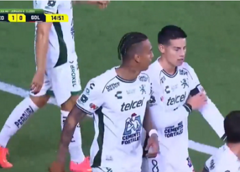 Así fue el partido de James Rodríguez vs. Chivas: el colombiano fue influyente en todos los goles del Club León