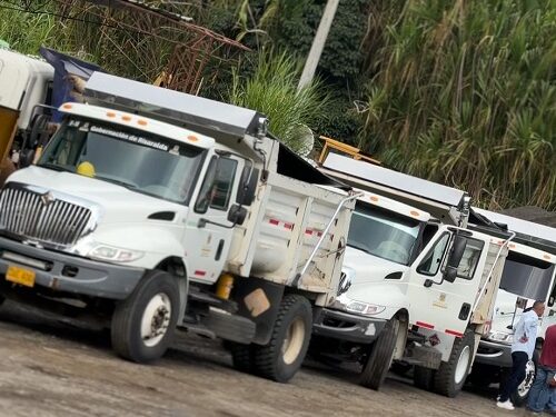 Gobernación instaló carpas con mecanismo electrónico en las volquetas del departamento