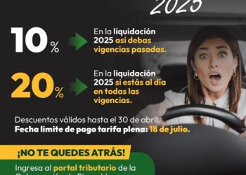 Gobernación de Risaralda anuncia 20 % de descuento en pago de Impuesto Vehicular