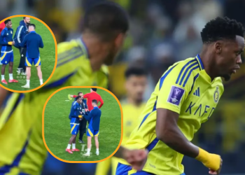 De clase con el profe CR7: así fueron las “enseñanzas” de Cristiano Ronaldo a Jhon Jader Durán en el debut del colombiano