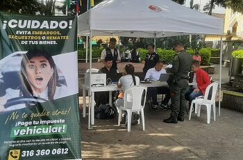 130 propietarios de vehículos respondieron a la caravana de Impuesto Vehicular en Apía y Santuario