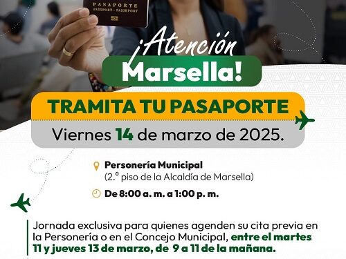 Marselleses podrán tramitar su pasaporte en el marco de la segunda jornada descentralizada 2025