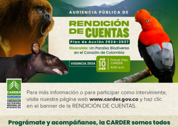 La CARDER realizará Audiencia Pública de Rendición de Cuentas de la Vigencia 2024 