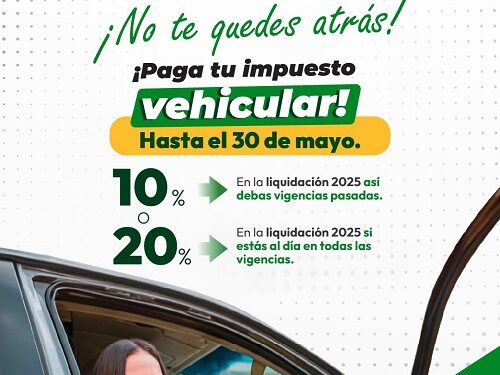 Gobernación de Risaralda amplía el plazo para pagar el Impuesto Vehicular con descuento