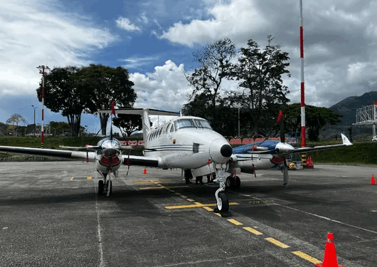 Equipo de la Aerocivil calibró el Sistema de Aterrizaje por Instrumentos del Aeropuerto Internacional Matecaña