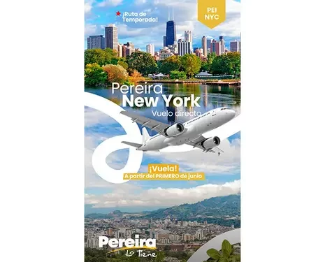 Aeropuerto Internacional Matecaña reactiva el vuelo directo New York