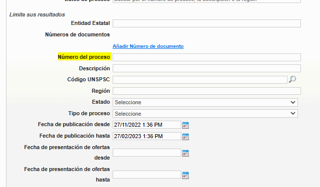 Invitaciones públicas vigentes en SECOP II