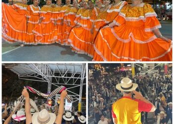 Con poncho y sombrero, el programa Hábitos y Estilos de Vida Saludable llenó de alegría al sector A del Parque Industrial