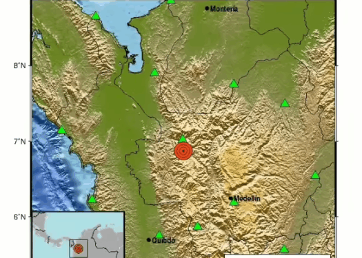Cuatro temblores sacudieron el municipio de Uramita en Antioquia durante la madrugada del 14 de septiembre