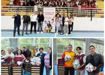 Plan Padrino de la Alcaldía de Pereira llegó a Tribunas con computadores, implementos deportivos y las “Charlas con El Secre”