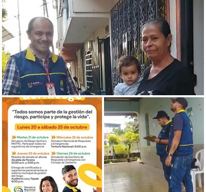 Pereira lidera la Semana de la Reducción del Riesgo