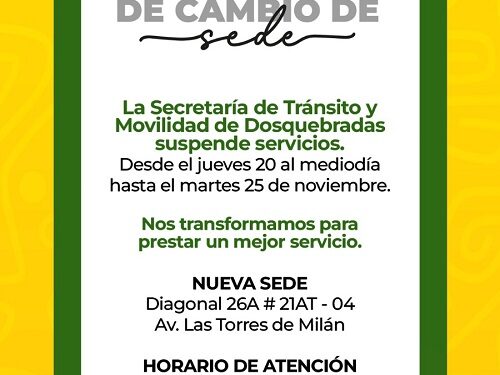 Después de 25 años, la Secretaría de Tránsito de Dosquebradas se transforma para escribir una nueva historia