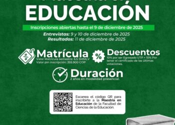 ¡Inscripciones abiertas para la Maestría en Educación! La Maestría en Educación informa que tiene inscripciones abiertas hasta el 9 de diciembre de 2025