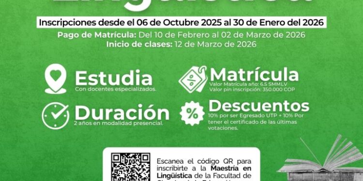 Inscripciones abiertas para la Maestría en Lingüística