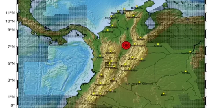 Fuerte temblor de magnitud 5.0 sacude Colombia