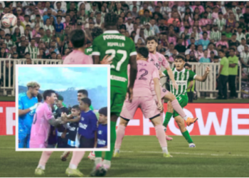 Juan Manuel Rengifo, de emocionarse en el saludo con Messi a marcar un golazo en el amistoso ante Inter Miami